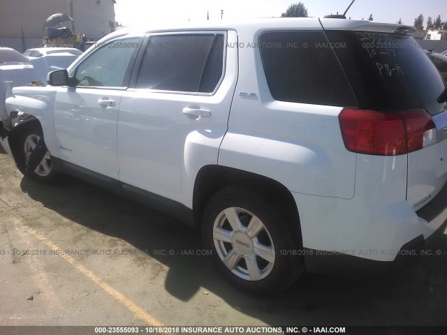 2GKALMEK1F6353803 - 2015 GMC TERRAIN SLE WHITE photo 3