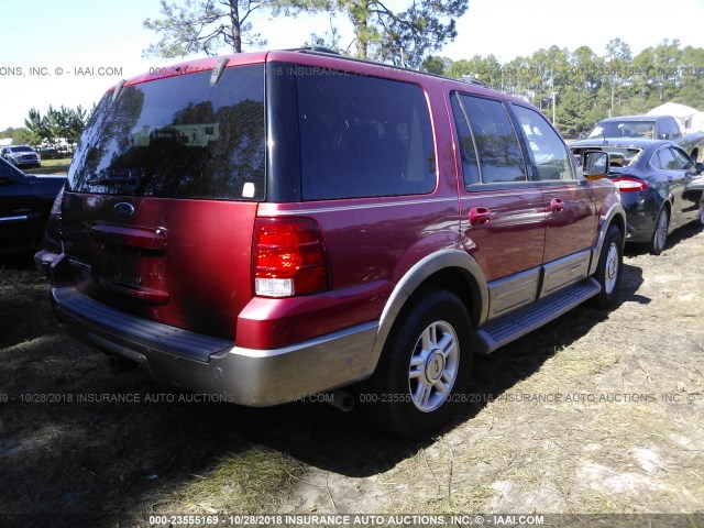 1FMFU17L73LB96599 - 2003 FORD EXPEDITION EDDIE BAUER RED photo 4