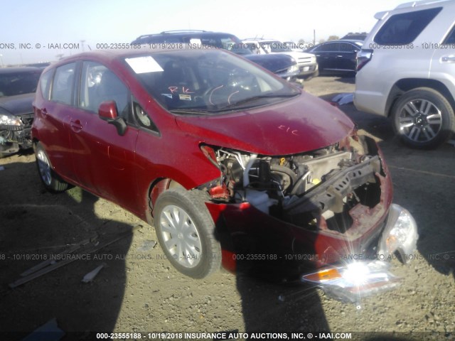 3N1CE2CP1EL363326 - 2014 NISSAN VERSA NOTE S/S PLUS/SV/SL RED photo 1