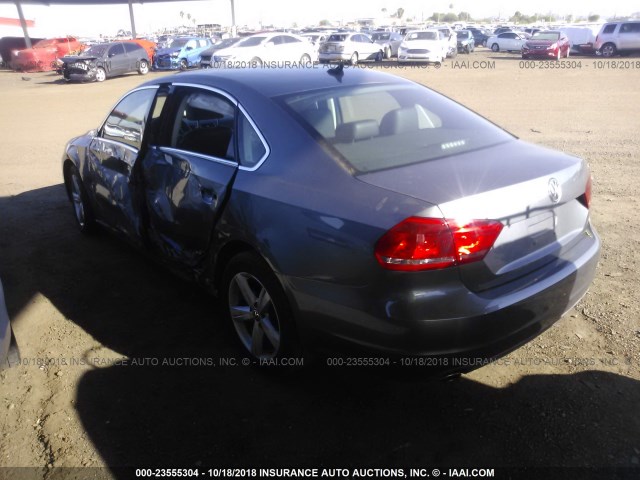 1VWBP7A33EC007985 - 2014 VOLKSWAGEN PASSAT SE GRAY photo 3