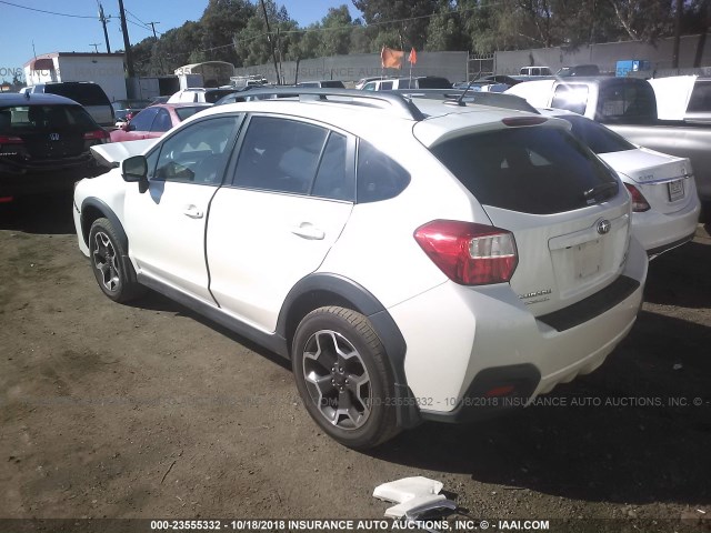 JF2GPAWC0EH340339 - 2014 SUBARU XV CROSSTREK 2.0 PREMIUM WHITE photo 3