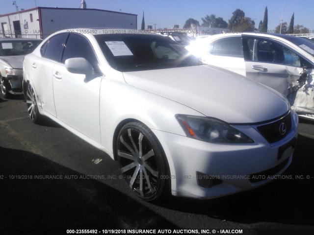 JTHBK262965003349 - 2006 LEXUS IS 250 WHITE photo 1