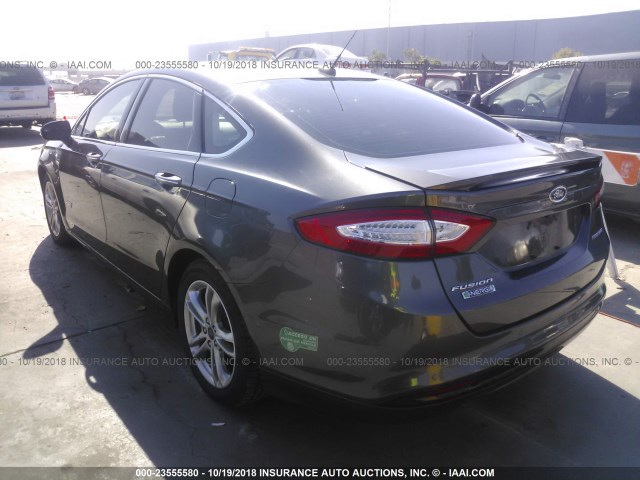 3FA6P0SU3FR284535 - 2015 FORD FUSION TITANIUM PHEV GRAY photo 3