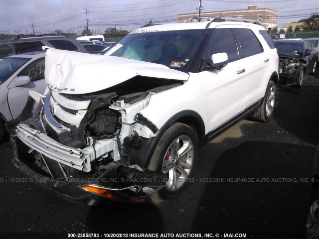 1FMHK8F85BGA01045 - 2011 FORD EXPLORER LIMITED WHITE photo 2