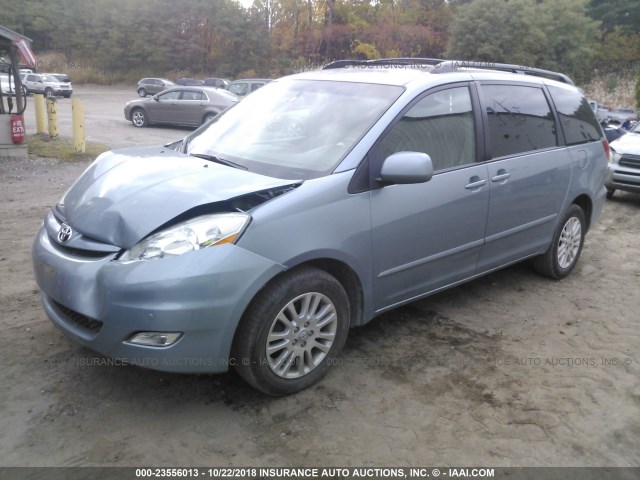 5TDDK4CC9AS028614 - 2010 TOYOTA SIENNA XLE/XLE LIMITED BLUE photo 2