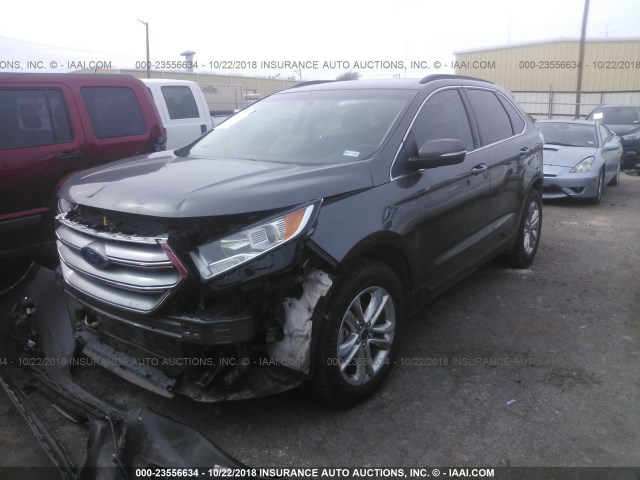 2FMPK3J85GBB51726 - 2016 FORD EDGE SEL GRAY photo 2