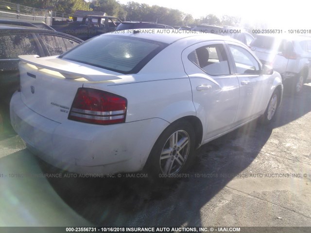 1B3LC56B69N541338 - 2009 DODGE AVENGER SXT/R/T WHITE photo 4