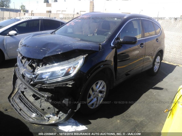 2HKRM3H79FH539985 - 2015 HONDA CR-V EXL BLACK photo 2