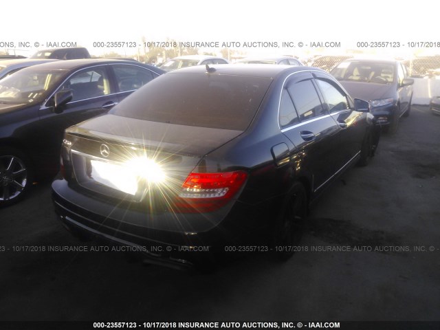 WDDGF4HB4DR241674 - 2013 MERCEDES-BENZ C 250 BLACK photo 4