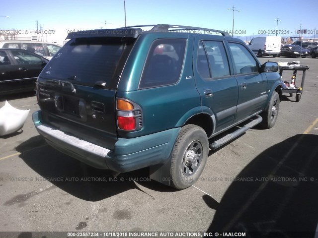 4S2CK58W5X4363091 - 1999 ISUZU RODEO S/LS/LSE GREEN photo 4