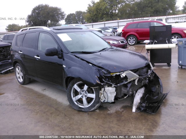 JA4MS41X37U011019 - 2007 MITSUBISHI OUTLANDER XLS BLACK photo 1