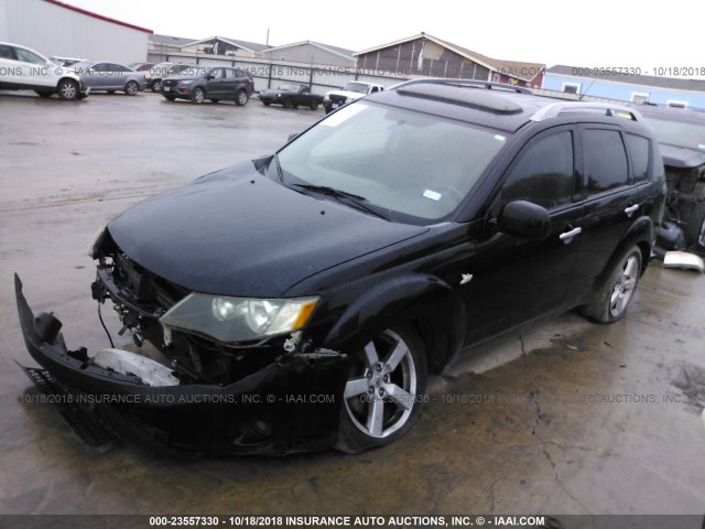 JA4MS41X37U011019 - 2007 MITSUBISHI OUTLANDER XLS BLACK photo 2