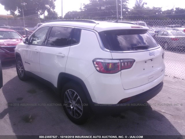 3C4NJCBB9JT136778 - 2018 JEEP COMPASS LATITUDE WHITE photo 3