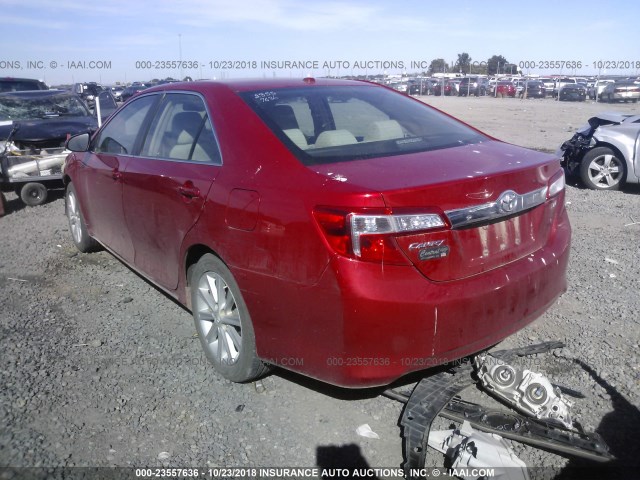 4T4BF1FK1CR245040 - 2012 TOYOTA CAMRY SE/LE/XLE 红色 照片 3