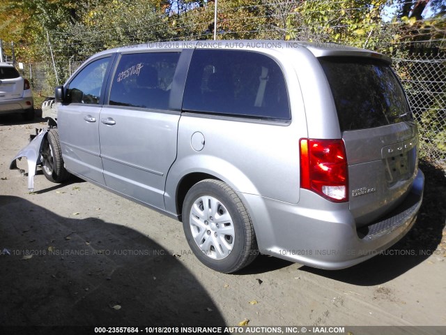 2C4RDGBG4FR551027 - 2015 DODGE GRAND CARAVAN SE SILVER photo 3