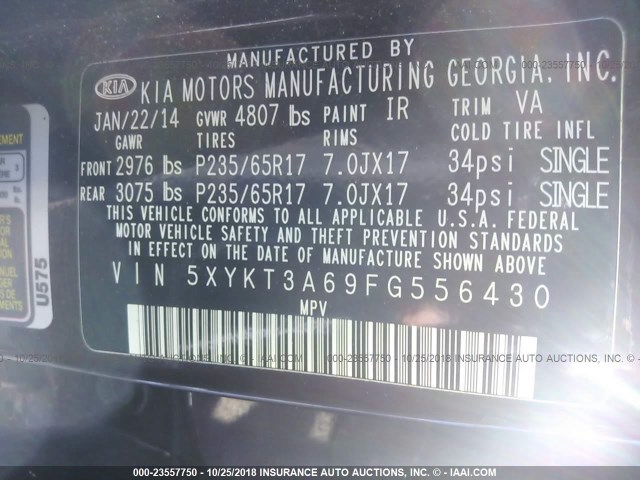 5XYKT3A69FG556430 - 2015 KIA SORENTO LX MAROON photo 9