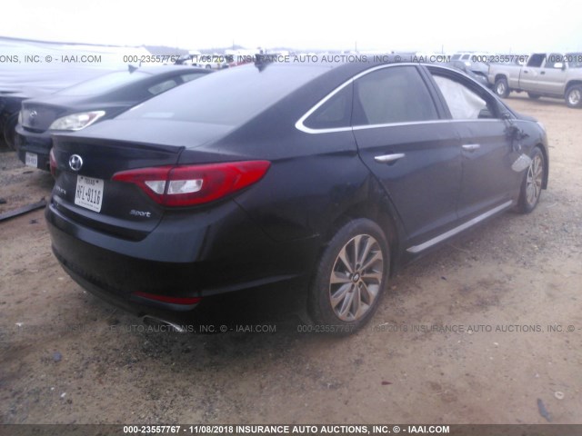 5NPE34AF1GH316575 - 2016 HYUNDAI SONATA SPORT/LIMITED BLACK photo 4