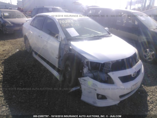 1NXBU40E29Z105768 - 2009 TOYOTA COROLLA S/LE/XLE WHITE photo 1