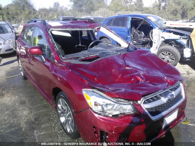 JF1GPAL62E8285234 - 2014 SUBARU IMPREZA SPORT PREMIUM RED photo 6