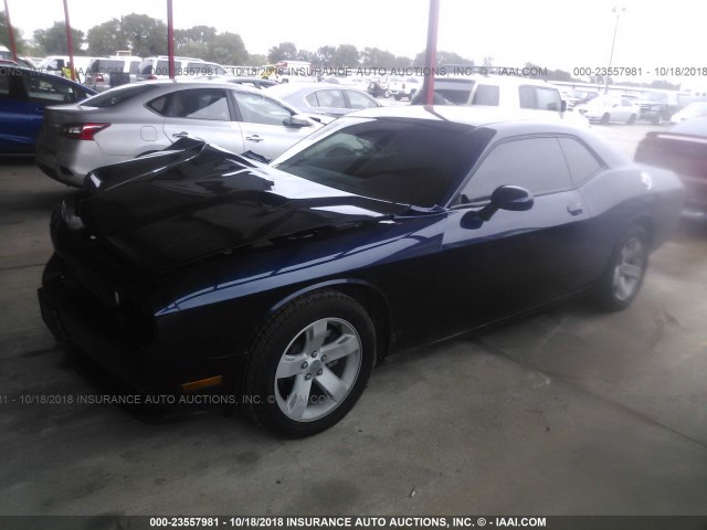 2C3CDYAG9DH581905 - 2013 DODGE CHALLENGER SXT Dark Blue photo 2