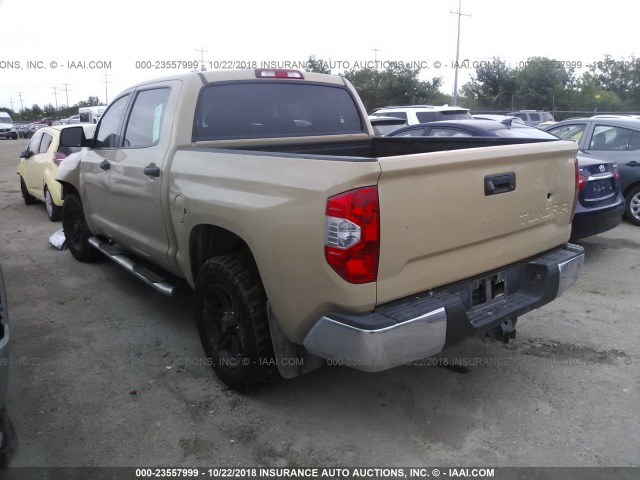 5TFEM5F15EX082409 - 2014 TOYOTA TUNDRA CREWMAX SR5 TAN photo 3