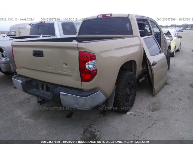 5TFEM5F15EX082409 - 2014 TOYOTA TUNDRA CREWMAX SR5 TAN photo 4