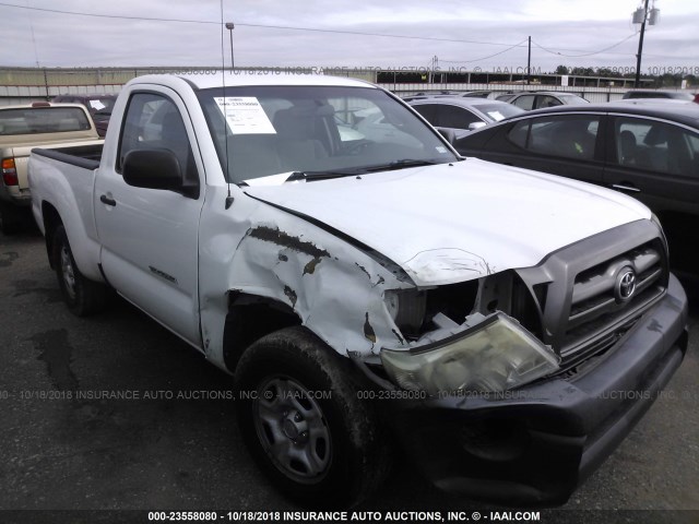 5TENX22N39Z646927 - 2009 TOYOTA TACOMA WHITE photo 1