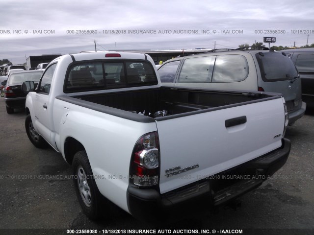 5TENX22N39Z646927 - 2009 TOYOTA TACOMA WHITE photo 3