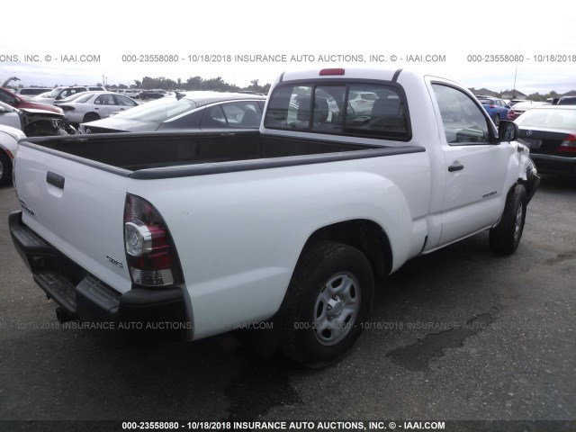 5TENX22N39Z646927 - 2009 TOYOTA TACOMA WHITE photo 4