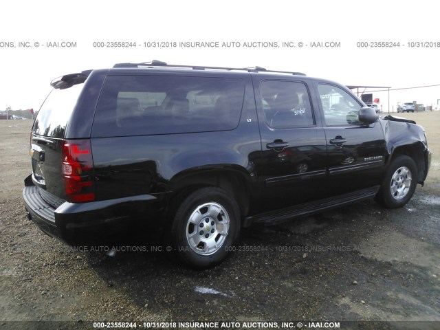 1GNSCJE02DR227116 - 2013 CHEVROLET SUBURBAN C1500 LT BLACK photo 4