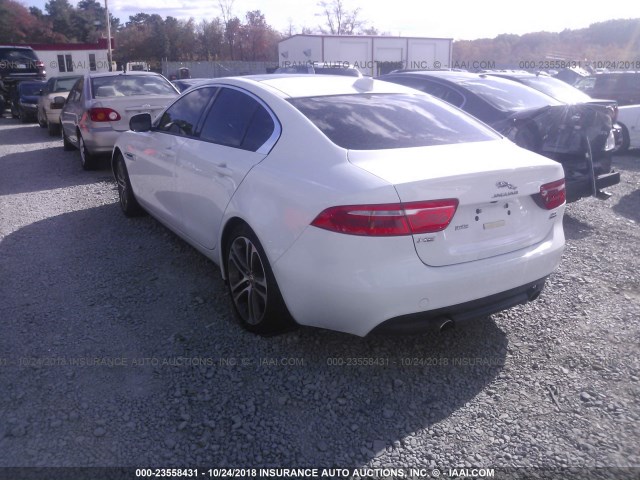 SAJAJ4BV7HA972736 - 2017 JAGUAR XE PREMIUM WHITE photo 3