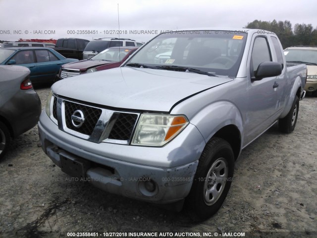 1N6BD06T56C412191 - 2006 NISSAN FRONTIER KING CAB XE SILVER photo 2