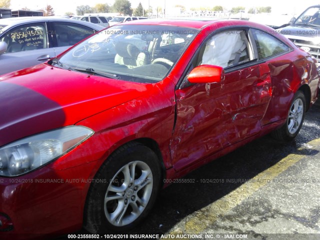 4T1CE30P28U762081 - 2008 TOYOTA CAMRY SOLARA SE/SLE/SPORT RED photo 6