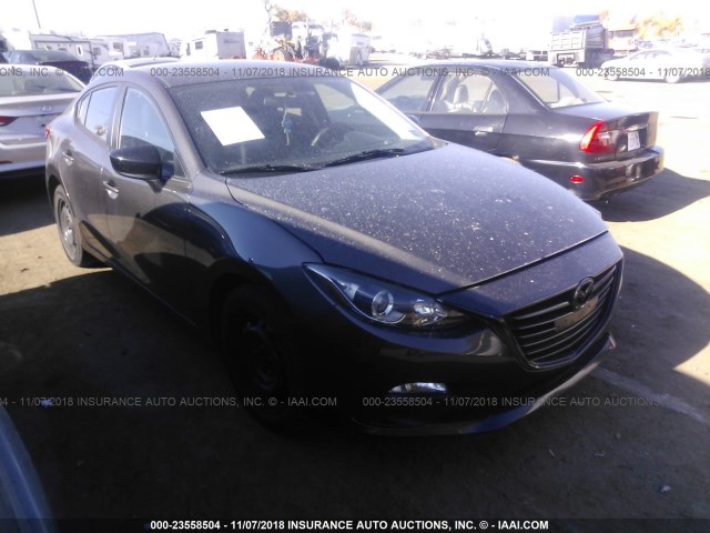 JM1BM1T74E1200635 - 2014 MAZDA 3 SV GRAY photo 1