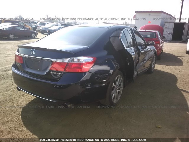 1HGCR2F58EA251580 - 2014 HONDA ACCORD SPORT BLUE photo 4