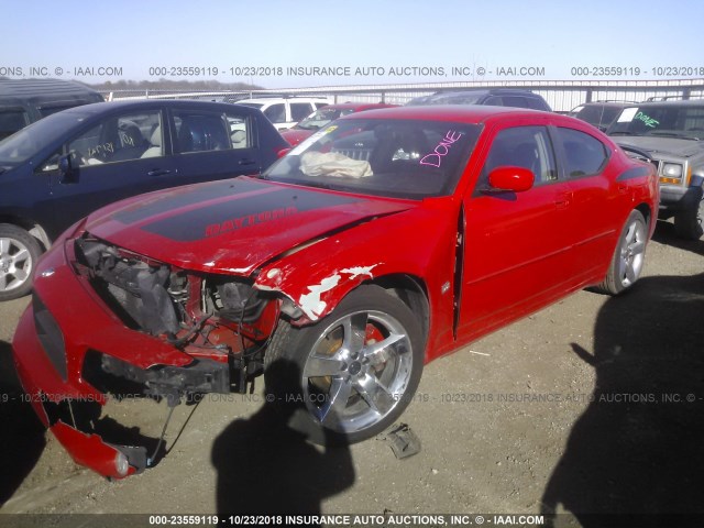 2B3KA53H26H474218 - 2006 DODGE CHARGER R/T RED photo 2