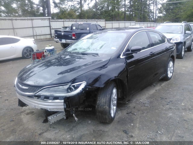 1C3CCCAB2FN611363 - 2015 CHRYSLER 200 LIMITED BLACK photo 2