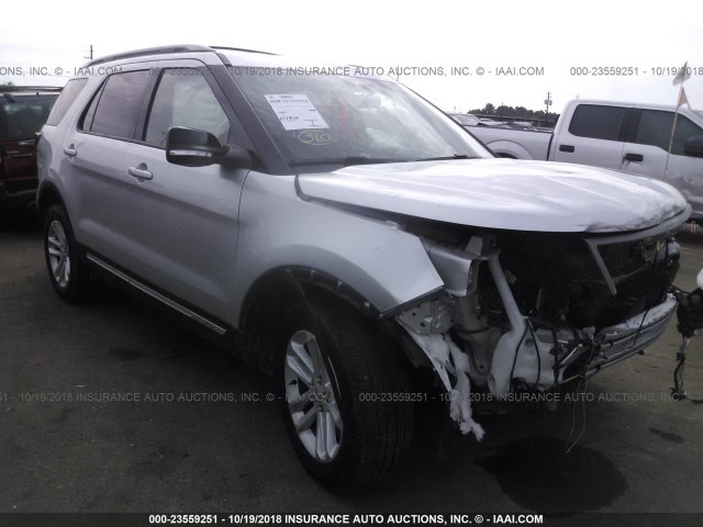 1FM5K7D88HGB62448 - 2017 FORD EXPLORER XLT SILVER photo 1