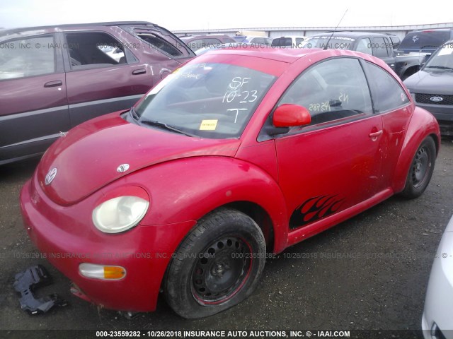 3VWBB61C2WM006514 - 1998 VOLKSWAGEN NEW BEETLE RED photo 2