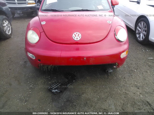 3VWBB61C2WM006514 - 1998 VOLKSWAGEN NEW BEETLE RED photo 6