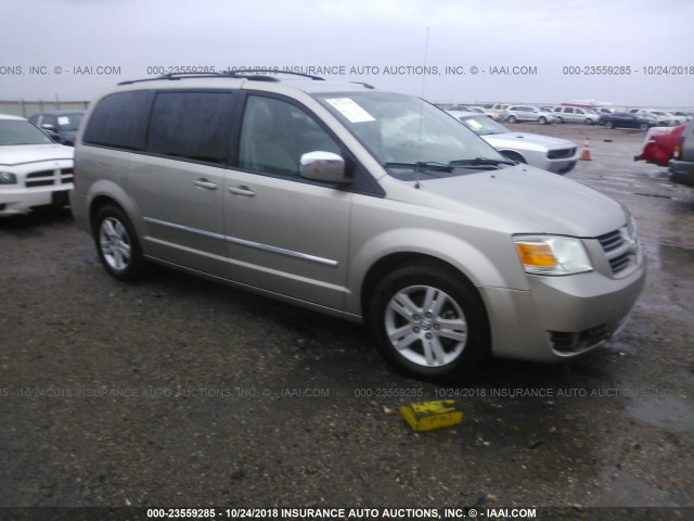 2D8HN54X48R639140 - 2008 DODGE GRAND CARAVAN SXT GOLD photo 1