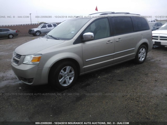 2D8HN54X48R639140 - 2008 DODGE GRAND CARAVAN SXT GOLD photo 2