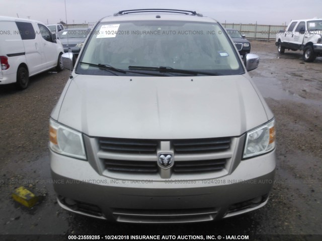 2D8HN54X48R639140 - 2008 DODGE GRAND CARAVAN SXT GOLD photo 6