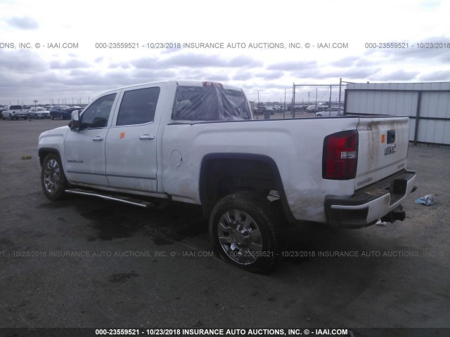 1GT12UE83GF130401 - 2016 GMC SIERRA K2500 DENALI WHITE photo 3