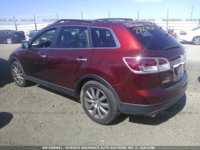 JM3TB28AX80127938 - 2008 MAZDA CX-9 BURGUNDY photo 3