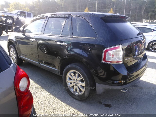 2FMDK48C38BA20797 - 2008 FORD EDGE SEL BLACK photo 3