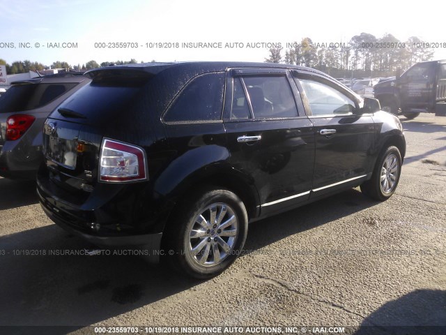 2FMDK48C38BA20797 - 2008 FORD EDGE SEL BLACK photo 4