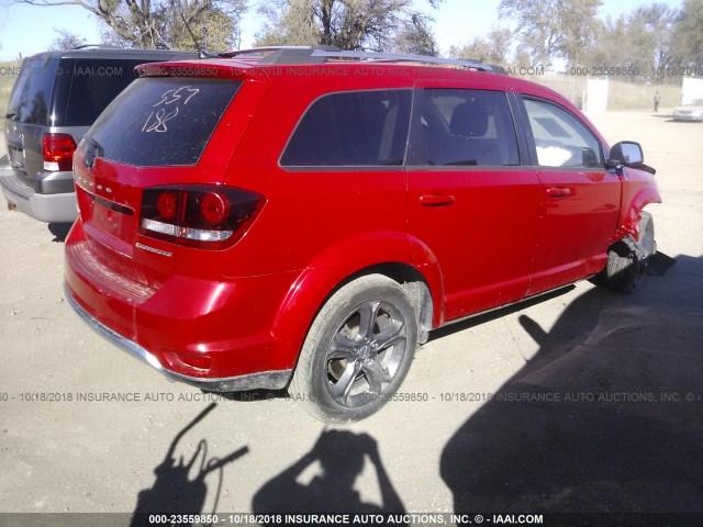 3C4PDCGG0FT583432 - 2015 DODGE JOURNEY CROSSROAD RED photo 4