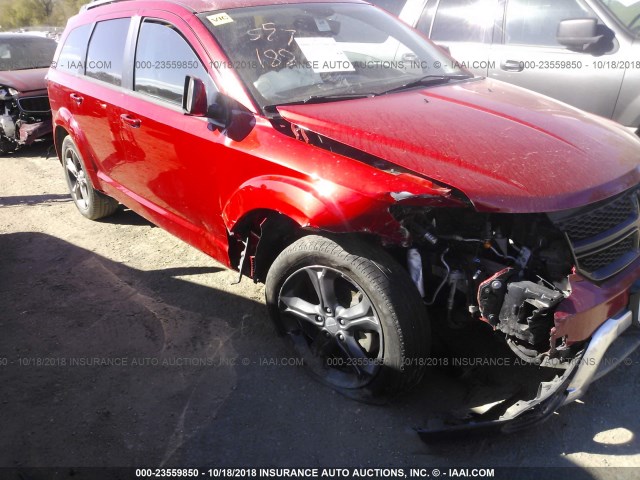 3C4PDCGG0FT583432 - 2015 DODGE JOURNEY CROSSROAD RED photo 6