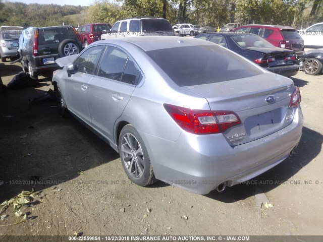 4S3BNEJ68F3002564 - 2015 SUBARU LEGACY 3.6R LIMITED BLUE photo 3